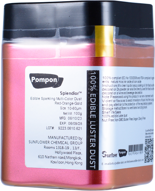 Edible Dust, FREE E171, Edible Multi-Color Luster, Sunflower Group ...