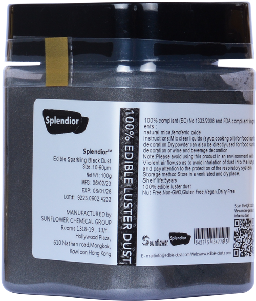 Edible Sparkling Black Dust