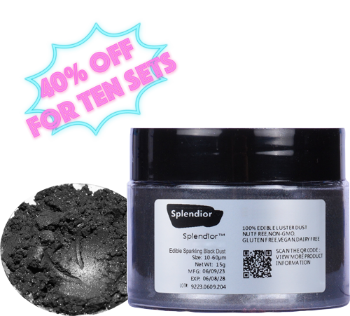 Edible Sparkling Black Dust